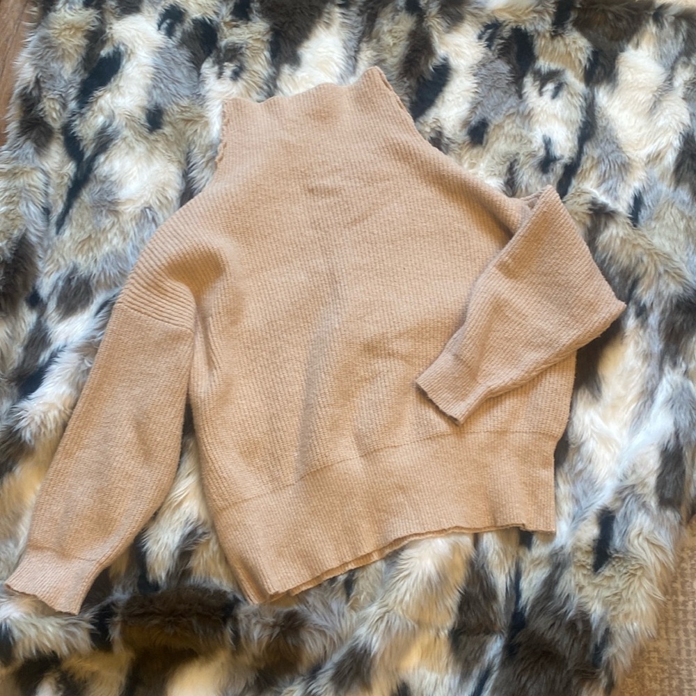 Tan turtleneck sweater